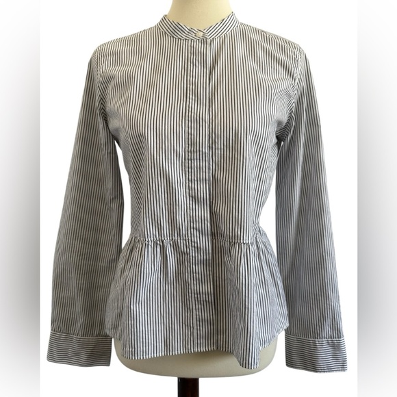 Madewell Lakeside Striped Peplum Blouse - Picture 3 of 15